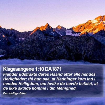 Klagesangene 1:10 DA1871 Bible Verse Image