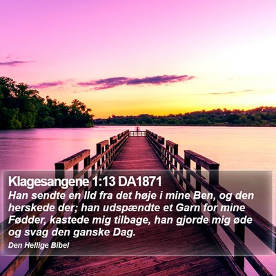 Klagesangene 1:13 DA1871 Bible Verse Image