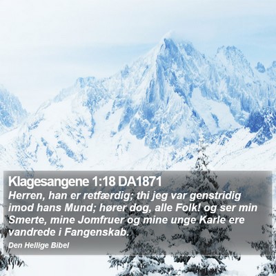 Klagesangene 1:18 DA1871 Bible Verse Image