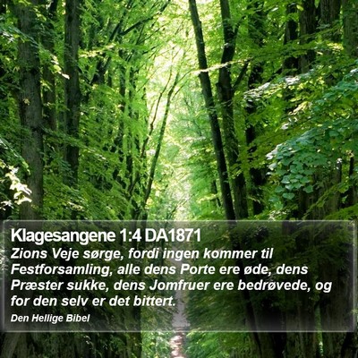 Klagesangene 1:4 DA1871 Bible Verse Image