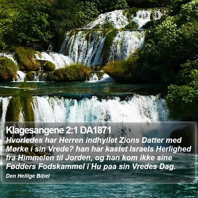 Klagesangene 2:1 DA1871 Bible Verse Image