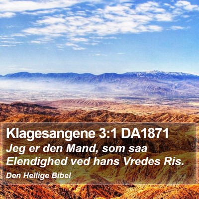 Klagesangene 3:1 DA1871 Bible Verse Image