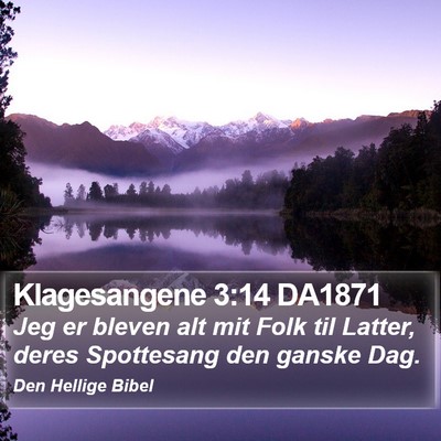 Klagesangene 3:14 DA1871 Bible Verse Image