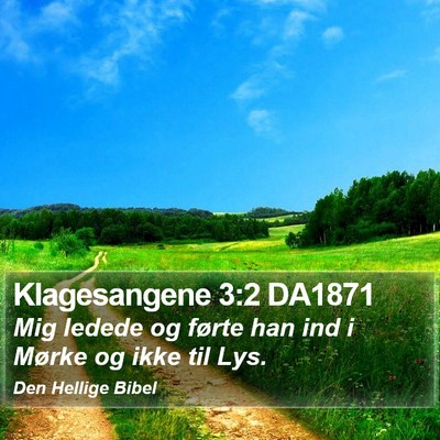Klagesangene 3:2 DA1871 Bible Verse Image