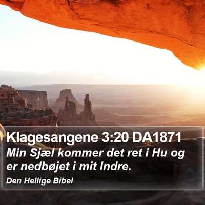 Klagesangene 3:20 DA1871 Bible Verse Image