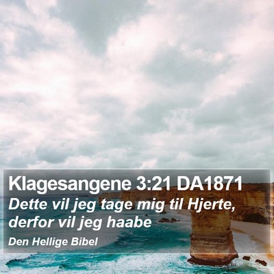 Klagesangene 3:21 DA1871 Bible Verse Image
