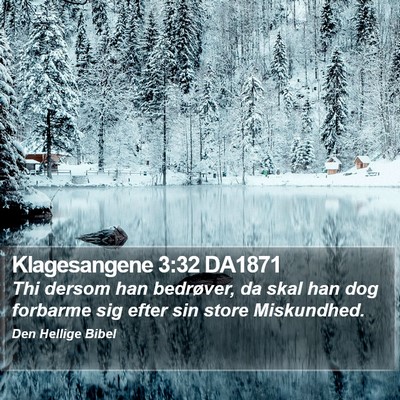 Klagesangene 3:32 DA1871 Bible Verse Image