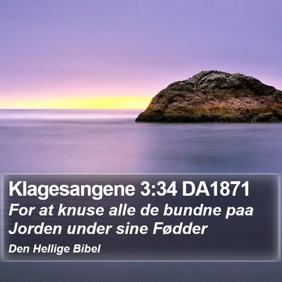 Klagesangene 3:34 DA1871 Bible Verse Image