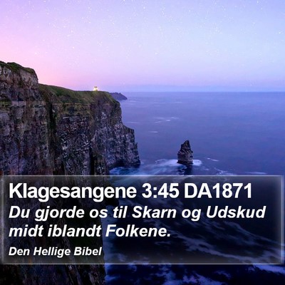 Klagesangene 3:45 DA1871 Bible Verse Image
