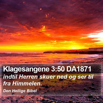Klagesangene 3:50 DA1871 Bible Verse Image