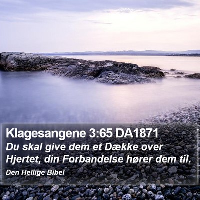 Klagesangene 3:65 DA1871 Bible Verse Image
