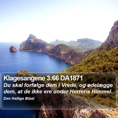 Klagesangene 3:66 DA1871 Bible Verse Image