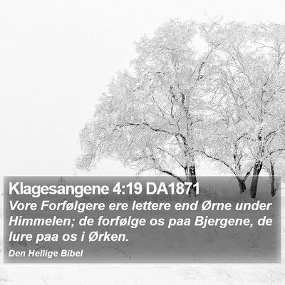 Klagesangene 4:19 DA1871 Bible Verse Image