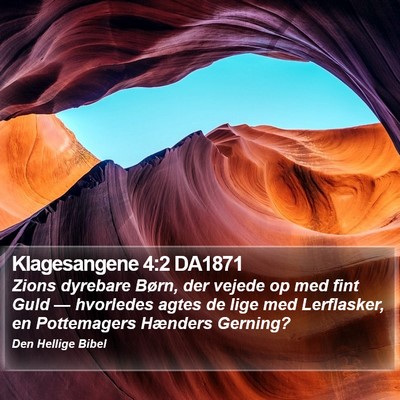 Klagesangene 4:2 DA1871 Bible Verse Image