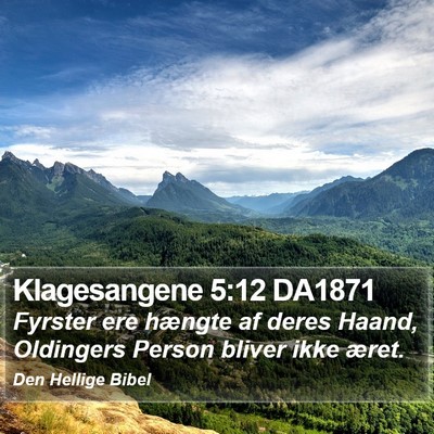 Klagesangene 5:12 DA1871 Bible Verse Image