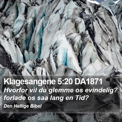Klagesangene 5:20 DA1871 Bible Verse Image