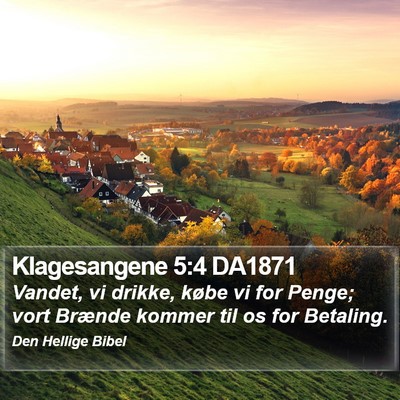 Klagesangene 5:4 DA1871 Bible Verse Image