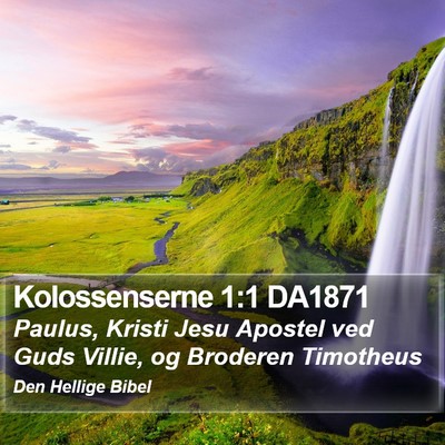 Kolossenserne 1:1 DA1871 Bible Verse Image