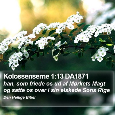 Kolossenserne 1:13 DA1871 Bible Verse Image