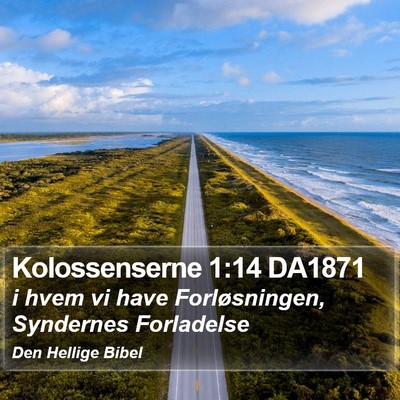 Kolossenserne 1:14 DA1871 Bible Verse Image