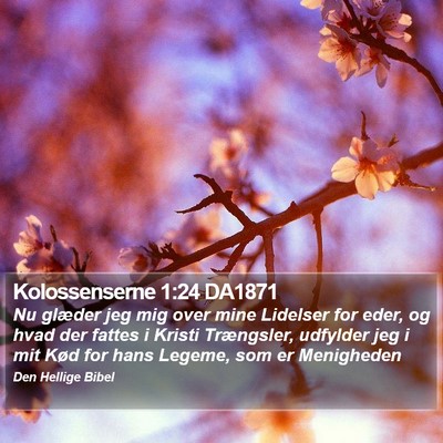 Kolossenserne 1:24 DA1871 Bible Verse Image
