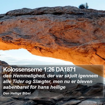Kolossenserne 1:26 DA1871 Bible Verse Image