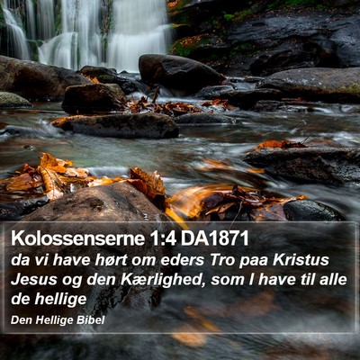 Kolossenserne 1:4 DA1871 Bible Verse Image