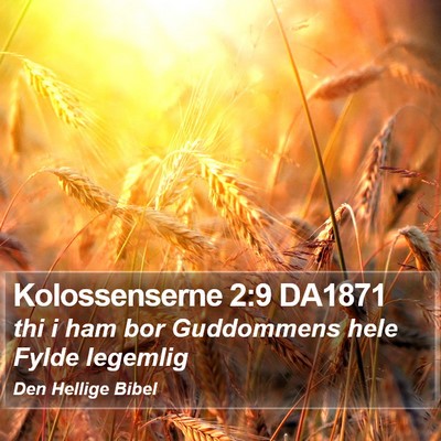Kolossenserne 2:9 DA1871 Bible Verse Image