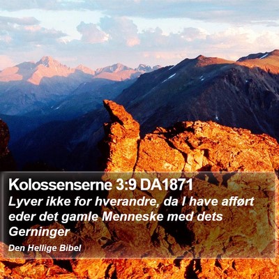 Kolossenserne 3:9 DA1871 Bible Verse Image