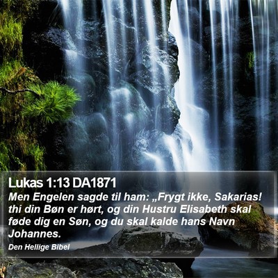 Lukas 1:13 DA1871 Bible Verse Image