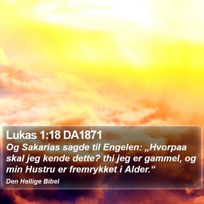 Lukas 1:18 DA1871 Bible Verse Image