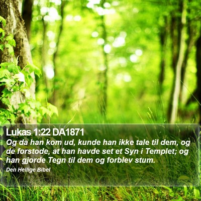 Lukas 1:22 DA1871 Bible Verse Image