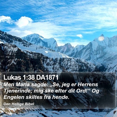 Lukas 1:38 DA1871 Bible Verse Image