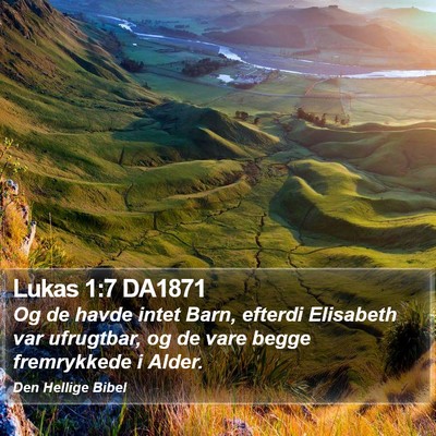 Lukas 1:7 DA1871 Bible Verse Image