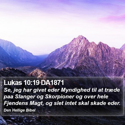 Lukas 10:19 DA1871 Bible Verse Image