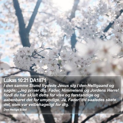 Lukas 10:21 DA1871 Bible Verse Image