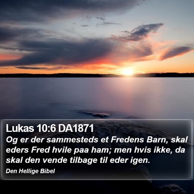 Lukas 10:6 DA1871 Bible Verse Image