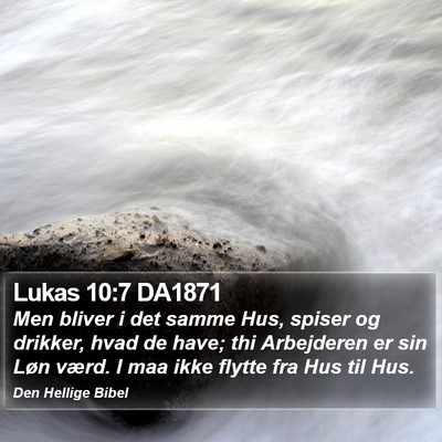 Lukas 10:7 DA1871 Bible Verse Image