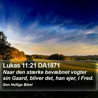 Lukas 11:21 DA1871 Bible Verse Image