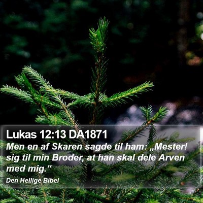 Lukas 12:13 DA1871 Bible Verse Image