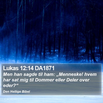 Lukas 12:14 DA1871 Bible Verse Image