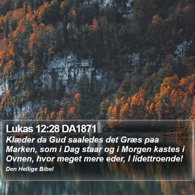 Lukas 12:28 DA1871 Bible Verse Image