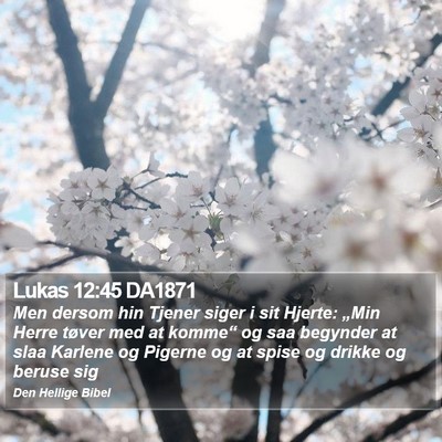 Lukas 12:45 DA1871 Bible Verse Image