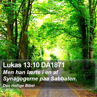 Lukas 13:10 DA1871 Bible Verse Image