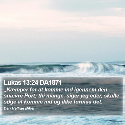 Lukas 13:24 DA1871 Bible Verse Image