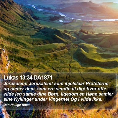 Lukas 13:34 DA1871 Bible Verse Image