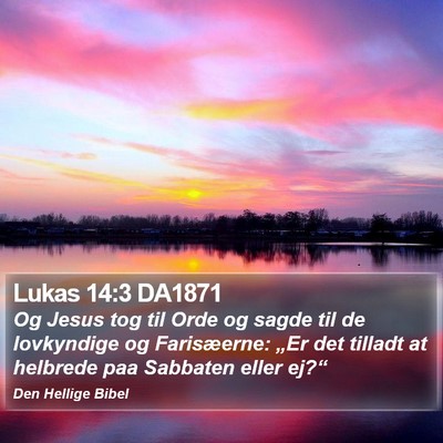Lukas 14:3 DA1871 Bible Verse Image