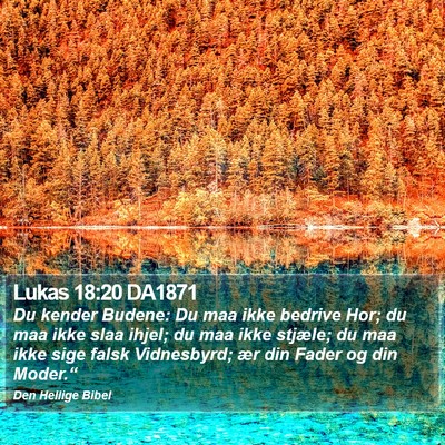 Lukas 18:20 DA1871 Bible Verse Image