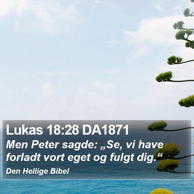 Lukas 18:28 DA1871 Bible Verse Image