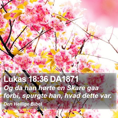 Lukas 18:36 DA1871 Bible Verse Image